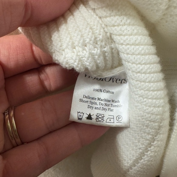 WoolOvers White Open Ribbed Cardigan - Picture 3 of 5